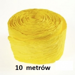 Wstążka Papierowa 10m /szer:7-8cm  ŻÓŁTA     bibuła gufrowana